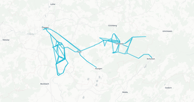 Liniennetz von Verkehrsgesellschaft Gießen mbH