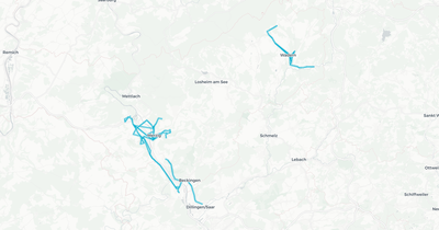 Liniennetz von Verkehrsgesellschaft Merzig-Wadern