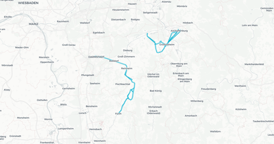 Liniennetz von Verkehrsgesellschaft Untermain