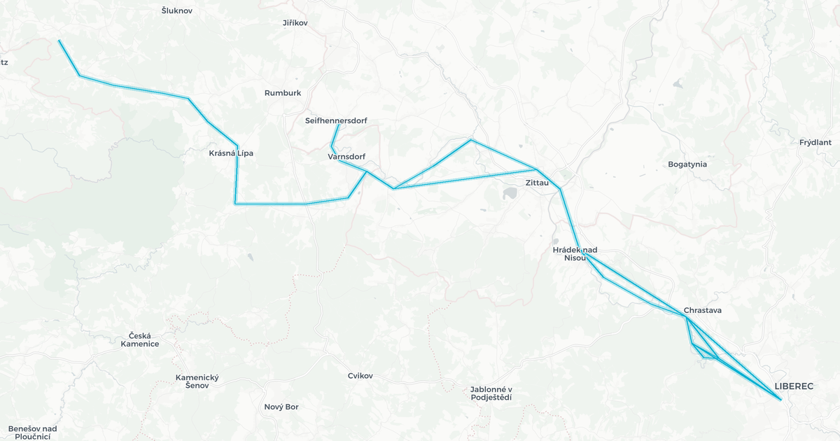 Liniennetz von trilex - Die Länderbahn GmbH DLB