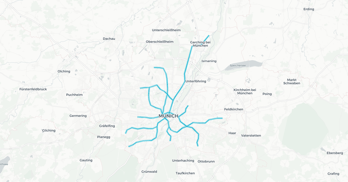Liniennetz von U-Bahn München