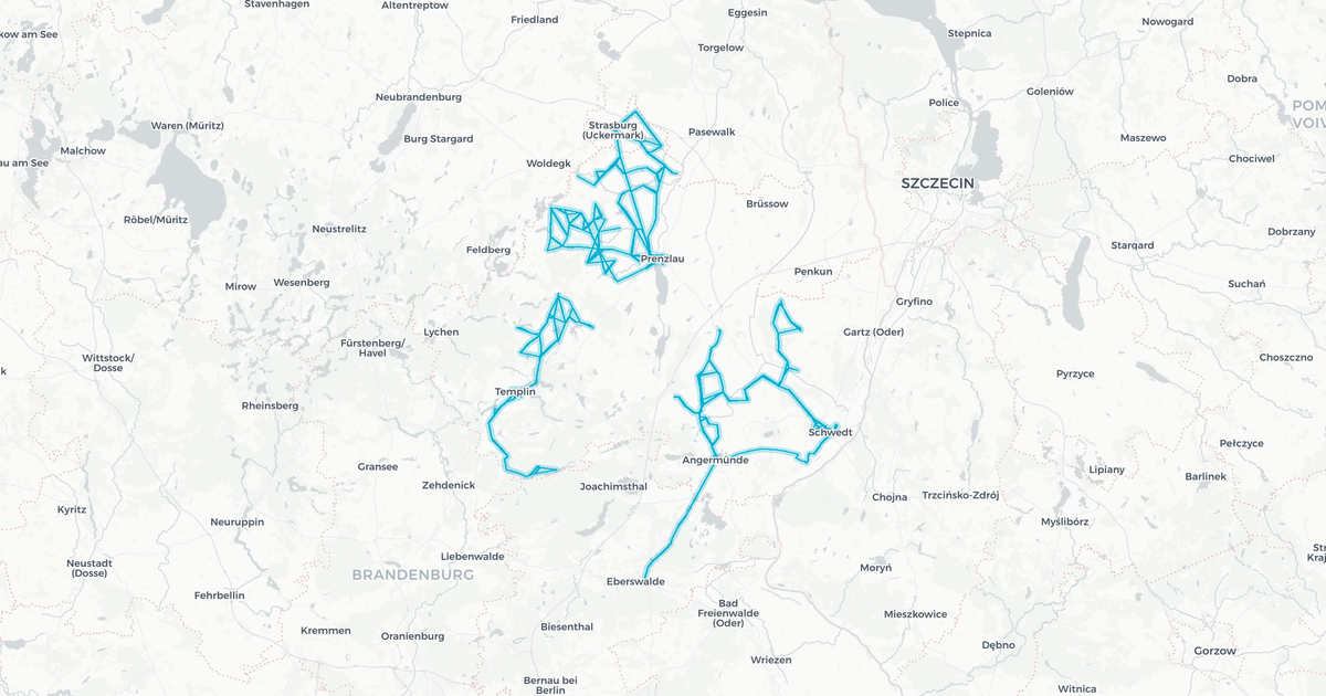 Liniennetz von Uckermärkische Verkehrsgesellschaft