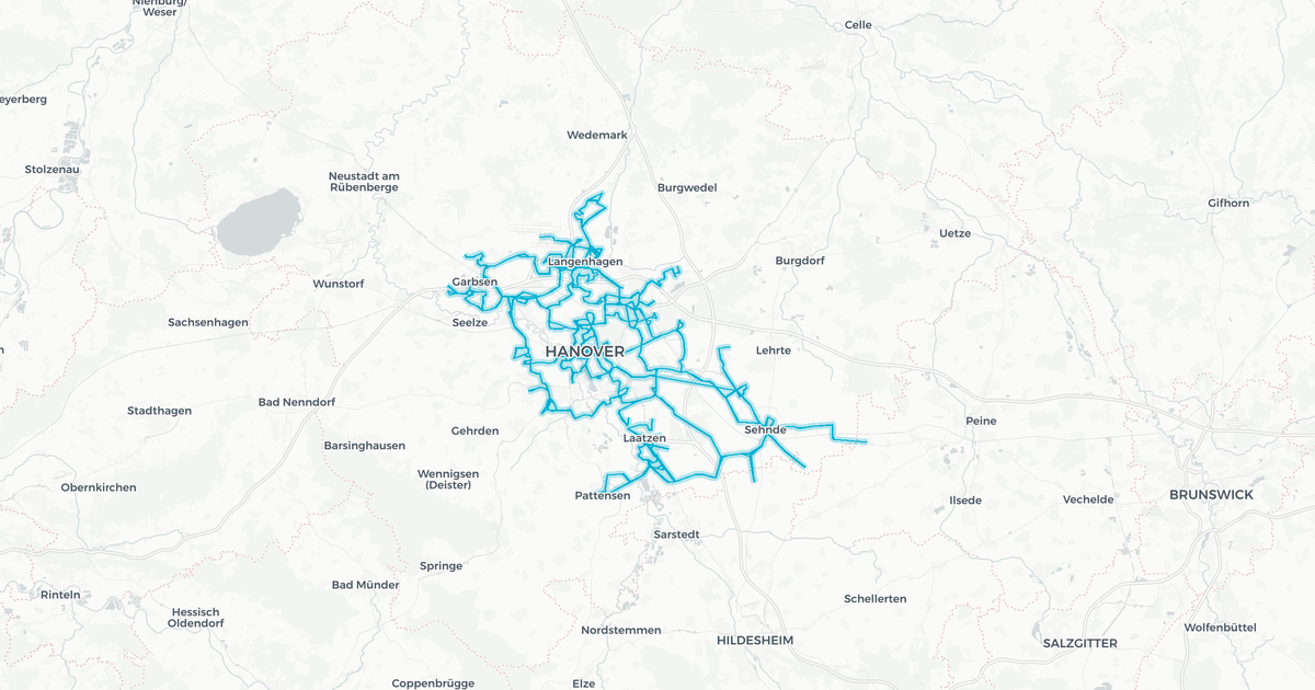 Liniennetz von üstra-Bus