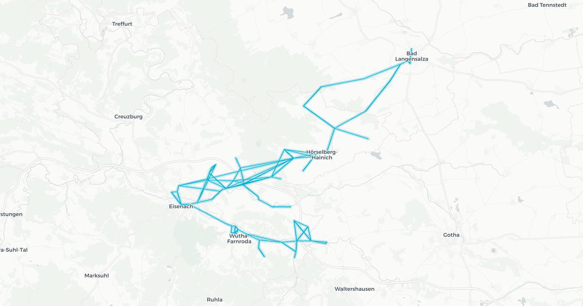 Liniennetz von Verkehr Hainich OHG