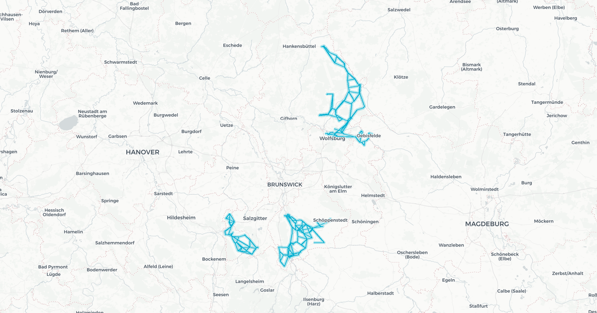 Liniennetz von Verkehrsbetriebe Bachstein