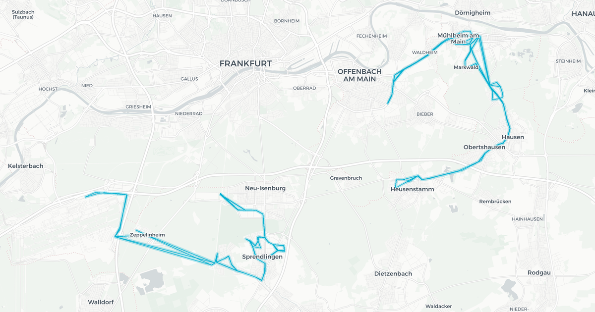 Liniennetz von Verkehrsbetriebe Dreieich
