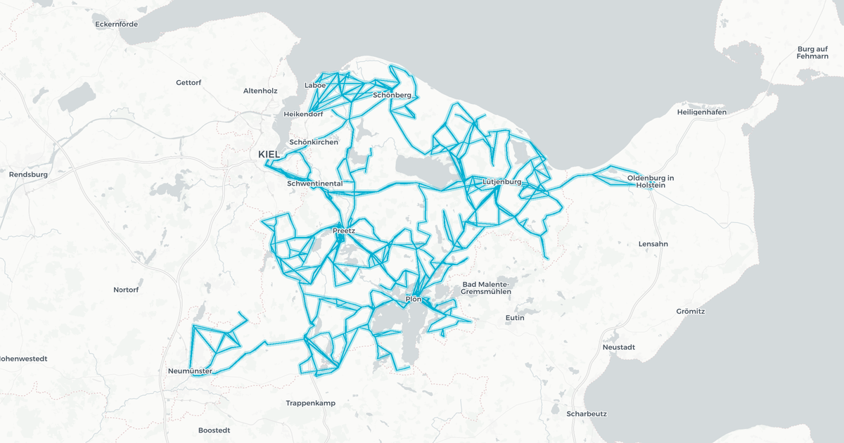 Liniennetz von Verkehrsbetriebe Kreis Plön GmbH