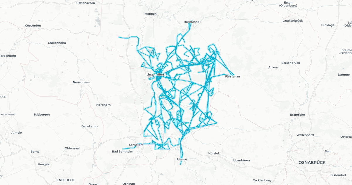 Liniennetz von Verkehrsgemeinschaft Emsland-Süd
