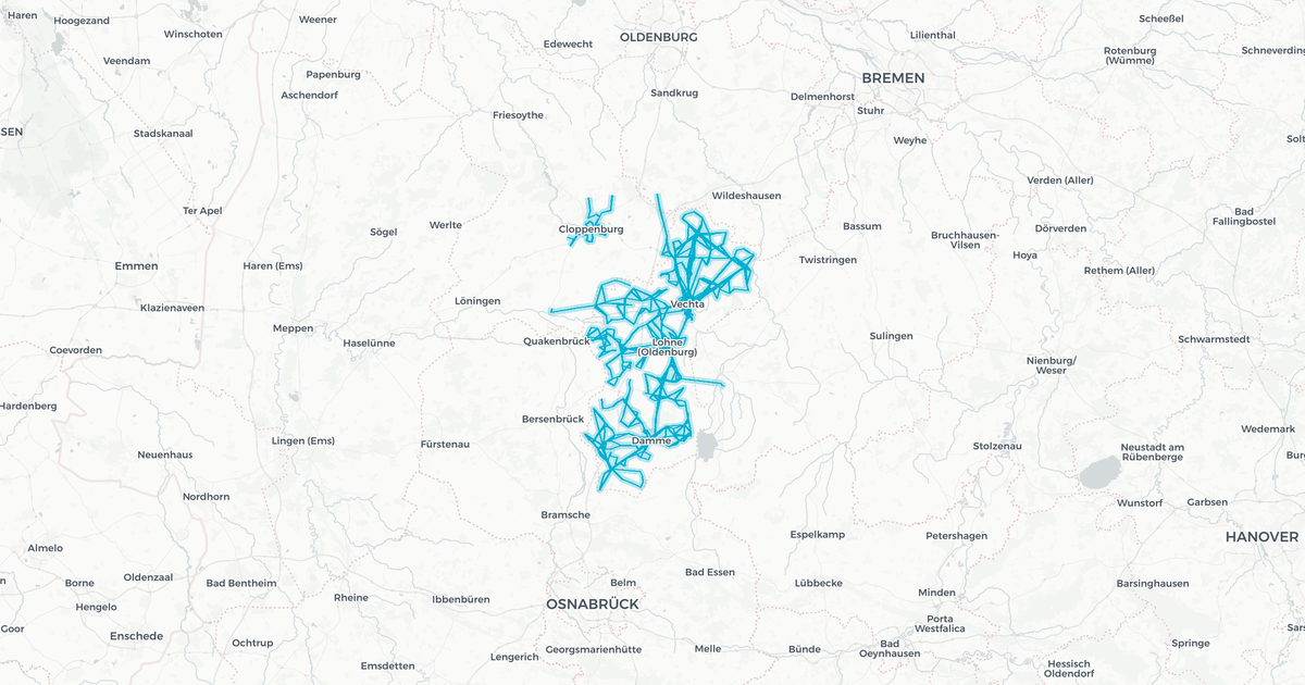 Liniennetz von Verkehrsgemeinschaft Vechta