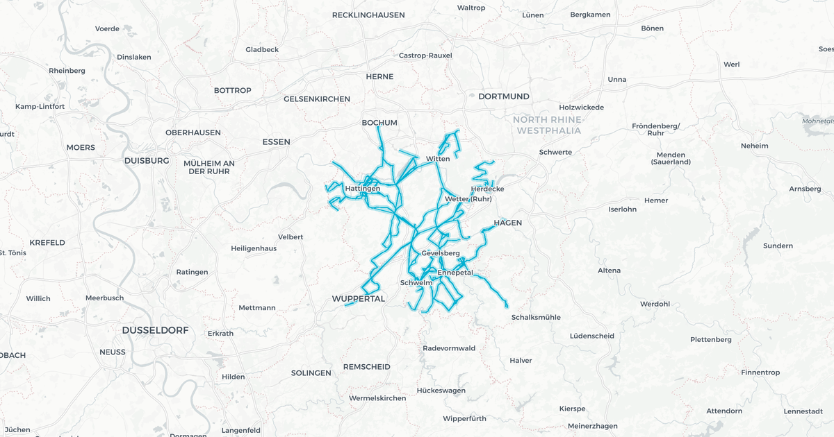 Liniennetz von Verkehrsgesellschaft Ennepe-Ruhr mbH