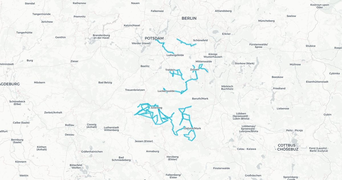 Liniennetz von Verkehrsgesellschaft Teltow-Fläming mbH