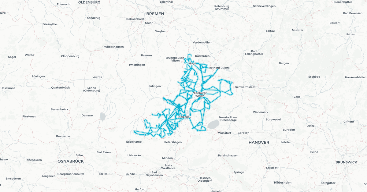Liniennetz von VGH Verkehrsbetriebe Grafschaft Hoya