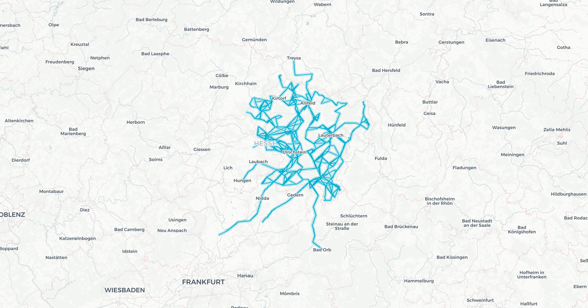 Liniennetz von VGO Alsfeld