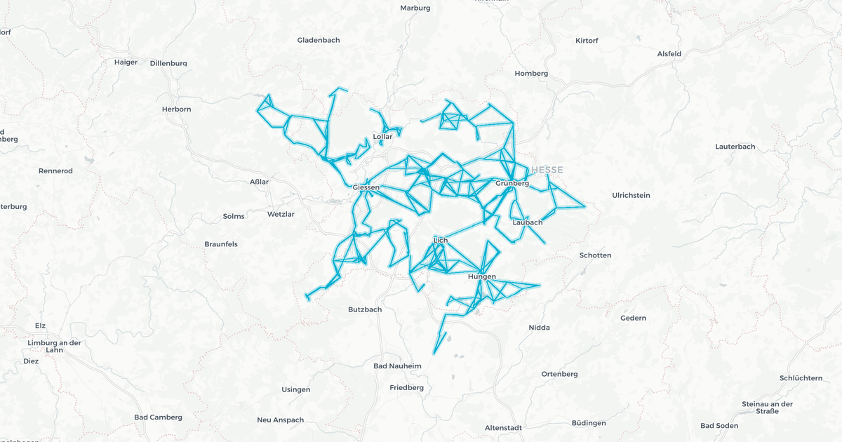 Liniennetz von VGO Gießen