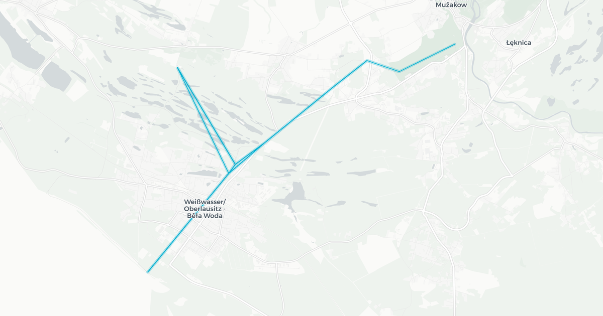 Liniennetz von Waldeisenbahn Muskau
