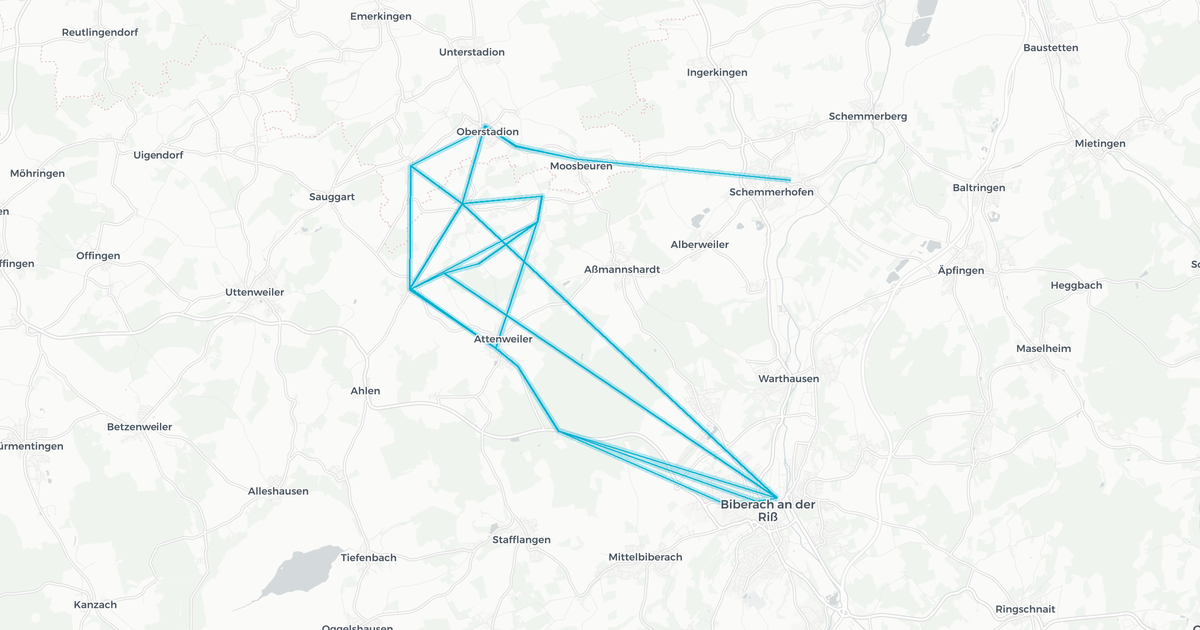 Liniennetz von Walk