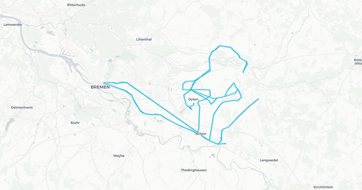 Liniennetz von Weser-Ems-Bus Auftragnehmerleistung von Wilmering